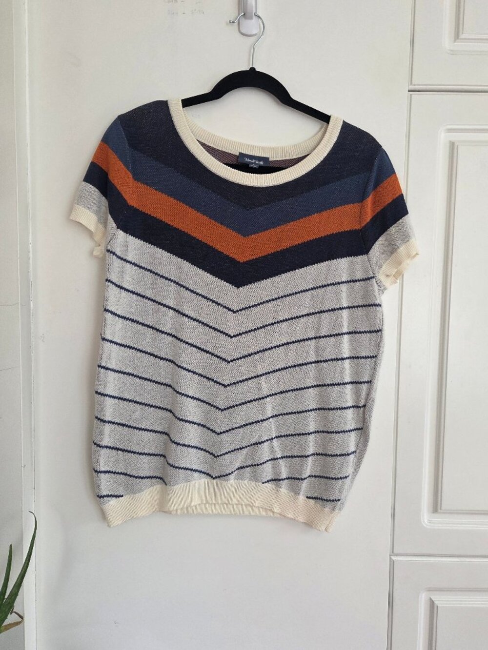 Knit Top with Chevron Stripe